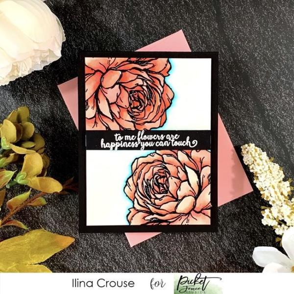 Picket Fence Studios A Rose 4x4 Inch Metal  Die (F-136D)