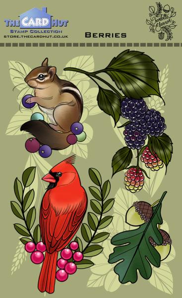 The Card Hut Berries  Clear Stamps Stempelset 