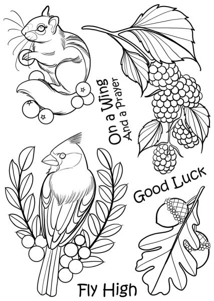 The Card Hut Berries  Clear Stamps Stempelset 