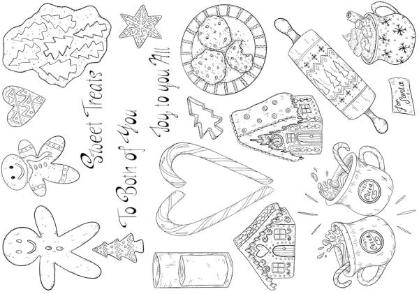The Card Hut Festive Touch  Clear Stamps Stempelset 