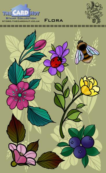 The Card Hut Flora  Clear Stamps Stempelset 