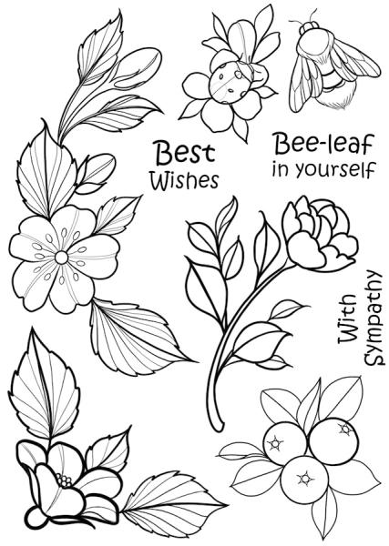 The Card Hut Flora  Clear Stamps Stempelset 