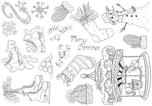 The Card Hut Winter Touch  Clear Stamps Stempelset 