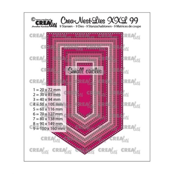 Crealies - Crea-Nest-Lies XXL nr.99 Banner with small circles 9pcs 