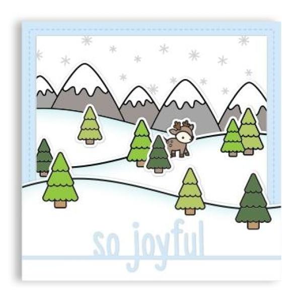 Lawn Fawn Stempelset "Over the Mountain Borders" Clear Stamp