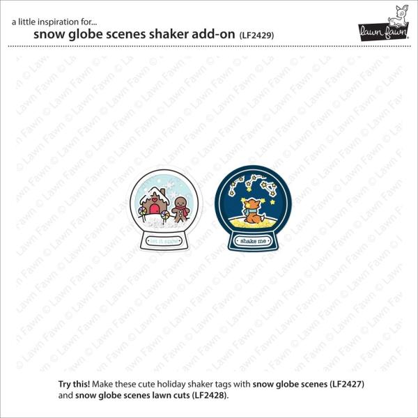 Lawn Fawn Craft Dies - Snow Globe Scenes Shaker Add-On