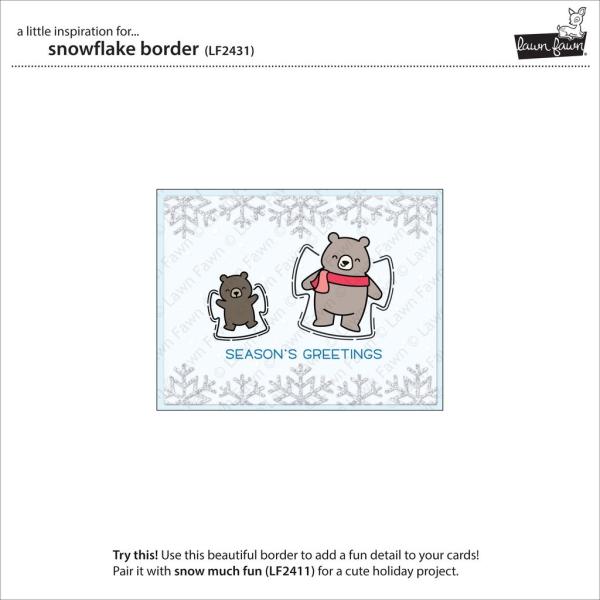 Lawn Fawn Craft Dies - Snowflake Border