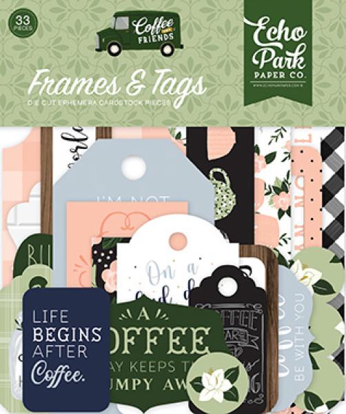 Echo Park "Coffee & Friends" Ephemera Frames & Tags