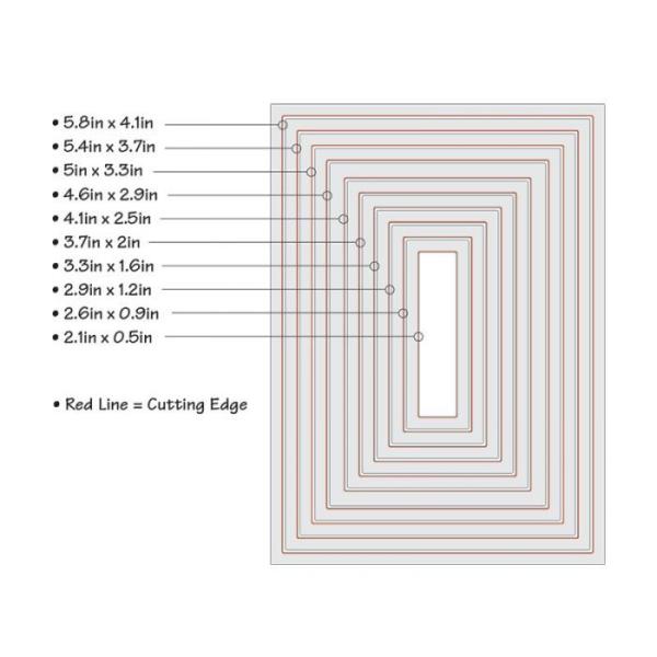 Sizzix Thinlits Craft Die-Set - Rectangles #2