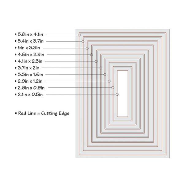 Sizzix Thinlits Craft Die-Set - Rectangles #2