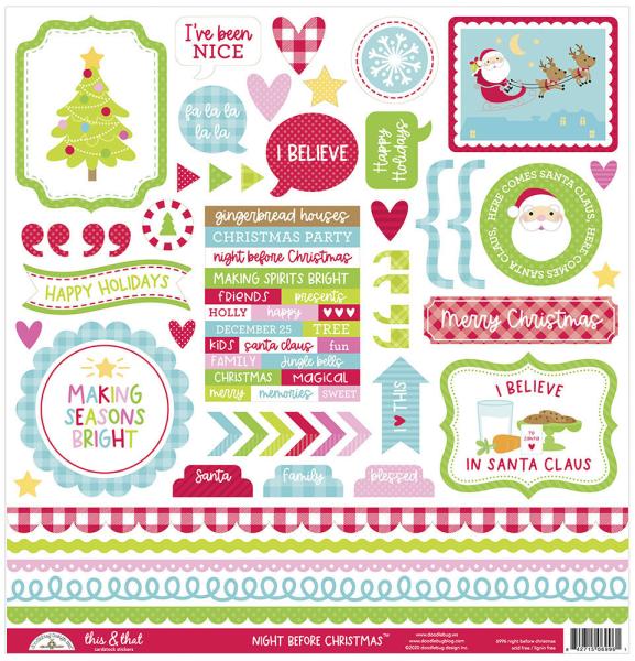 Doodlebug Design Night Before Christmas This & That Sticker 