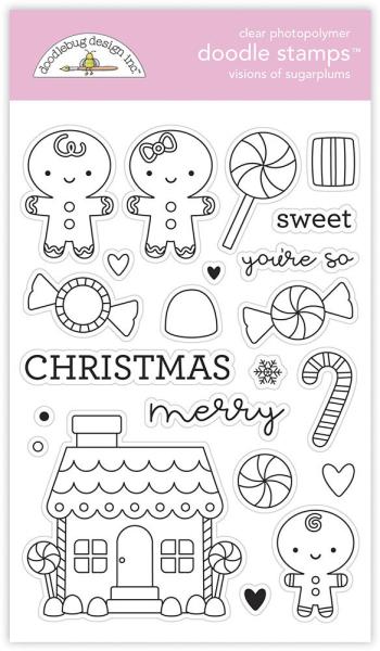 Doodlebug Design "Visions of Sugarplums" Stamps - Stempel