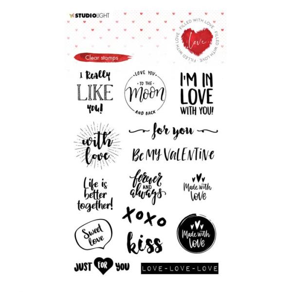 Studio Light - Clear Stamp Love texts Filled With love nr.509