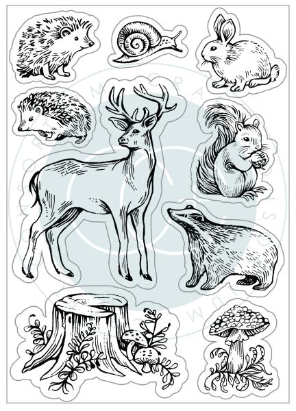 Craft Consortium Woodland Animals Stamps 