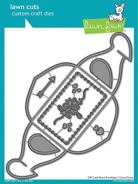 Lawn Fawn Craft Dies - Gift Card Heart Envelope