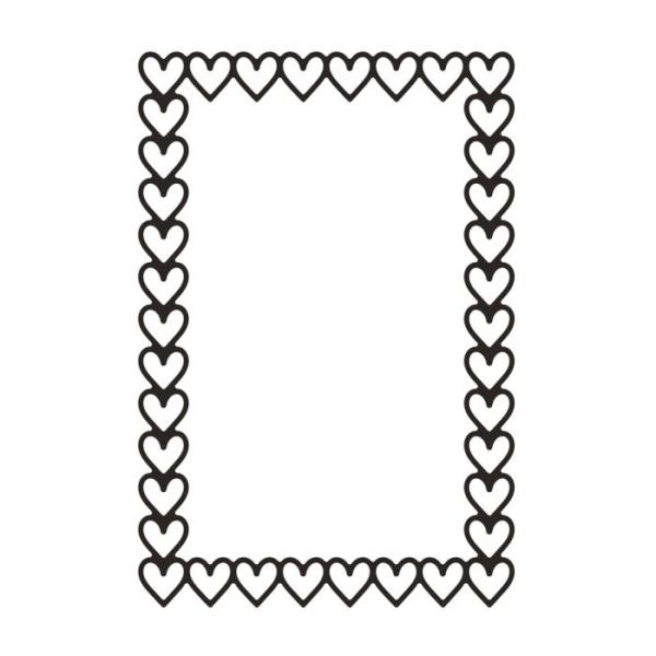 Mundart - Stanzschablone 10,3x7cm "Rahmen aus Herzen" Dies