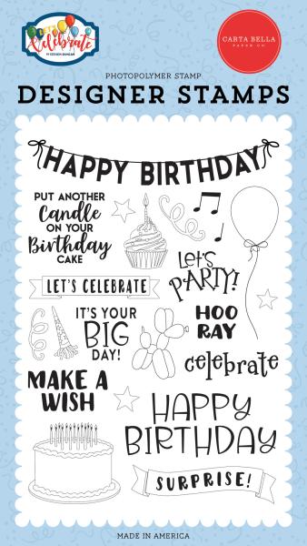 Carta Bella "Birthday Surprise" Stempelset - Clear Stamp-Set