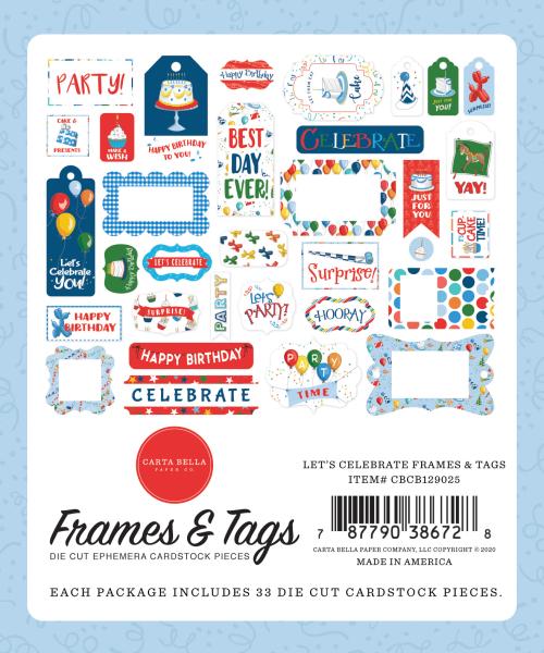 Carta Bella "Let's Celebrate" Frames & Tags