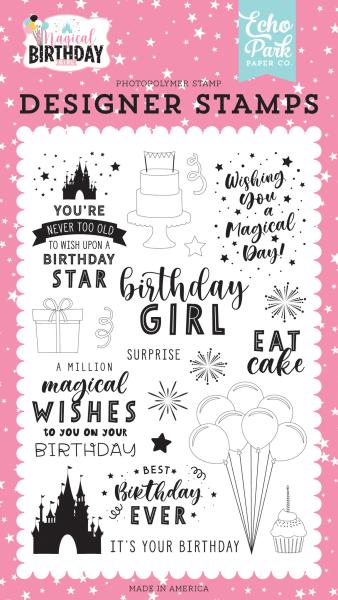 Echo Park "Birthday Magic Clear" Stempelset