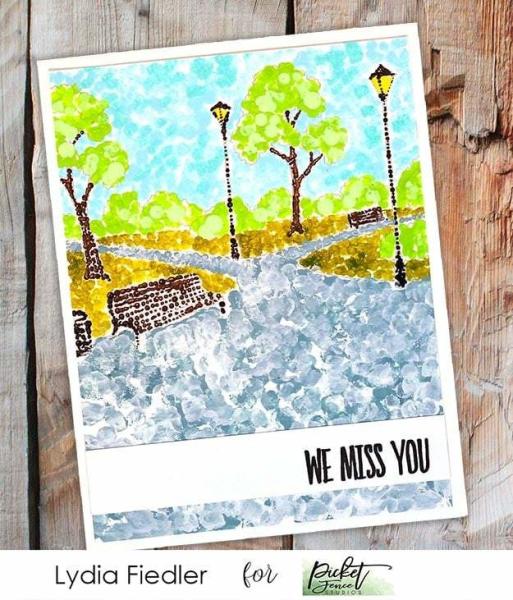 Picket Fence Studios A Walk in the Park 6x6 Inch Clear Stamps 
