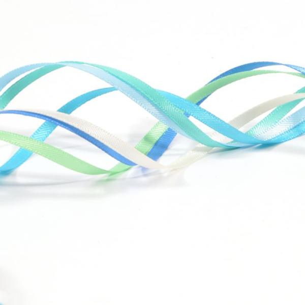 Vaessen Creative - Satinband Set "Babyblau" 3mm 6 Farben je 2m