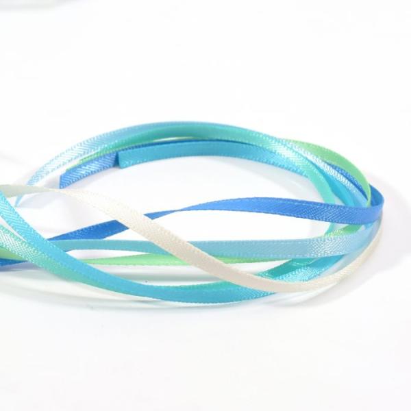 Vaessen Creative - Satinband Set "Babyblau" 3mm 6 Farben je 2m