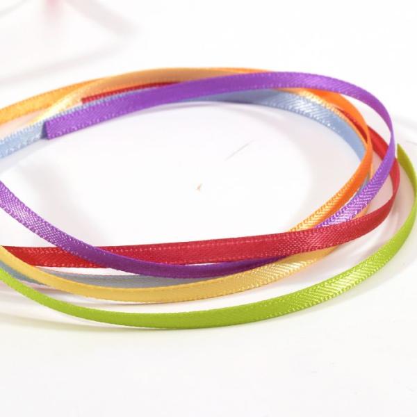 Vaessen Creative - Satinband Set "Frühjahr" 3mm 6 Farben je 2m