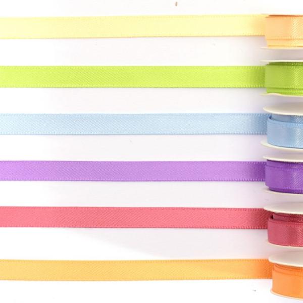 Vaessen Creative - Satinband Set "Frühjahr" 6mm 6 Farben je 2m