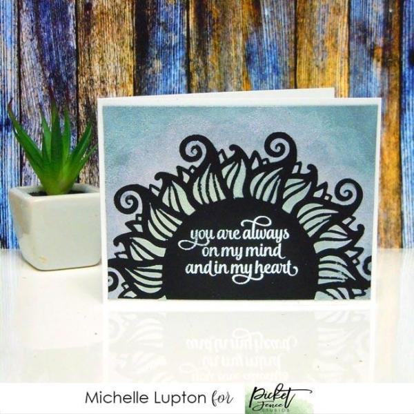 Picket Fence Studios Wave Sun 6x6 Inch Stencil - Schablone