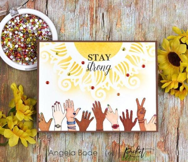 Picket Fence Studios Wave Sun 6x6 Inch Stencil - Schablone