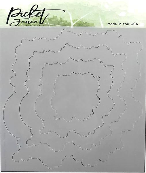 Picket Fence Studios 52 Layers of Clouds 6x6 Inch Stencil - Schablone