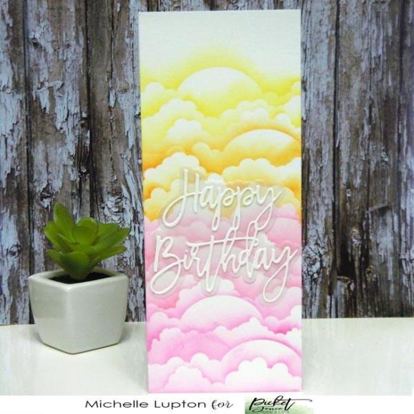 Picket Fence Studios 52 Layers of Clouds 6x6 Inch Stencil - Schablone