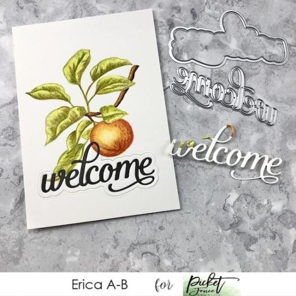 Picket Fence Studios Vintage Apple 4x4 Inch Clear Stamps 