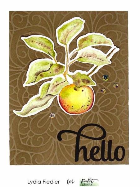 Picket Fence Studios Vintage Apple 4x4 Inch  Die (T-113D)