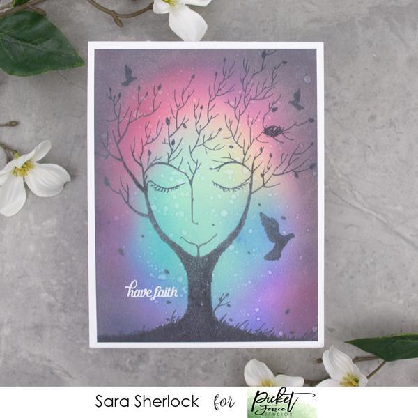 Picket Fence Studios The Sleeping Tree 6x6 Inch Clear Stamps 
