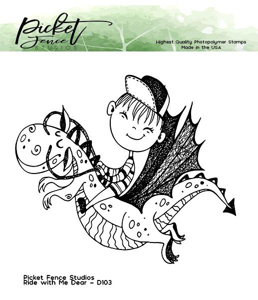 Picket Fence Studios Ride With Me Dear 4x4 Inch Clear Stamps (D-103)