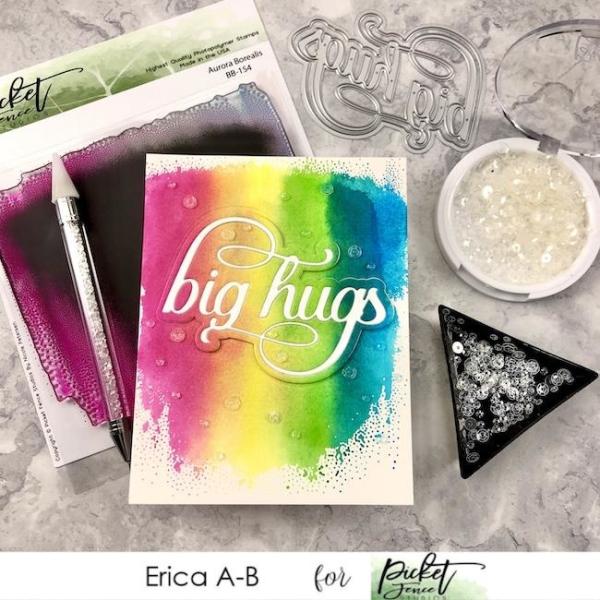 Picket Fence Studios Aurora Borealis 6x6 Inch Clear Stamps 
