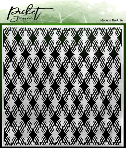 Picket Fence Studios Basket Petals 6x6 Inch Stencil - Schablone