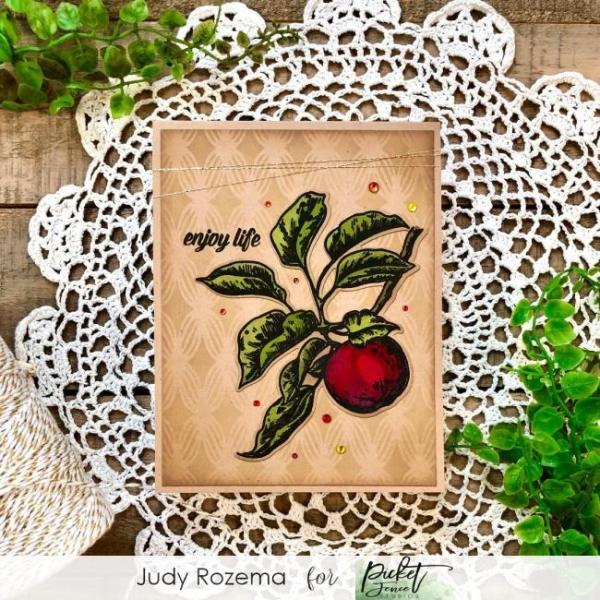 Picket Fence Studios Basket Petals 6x6 Inch Stencil - Schablone
