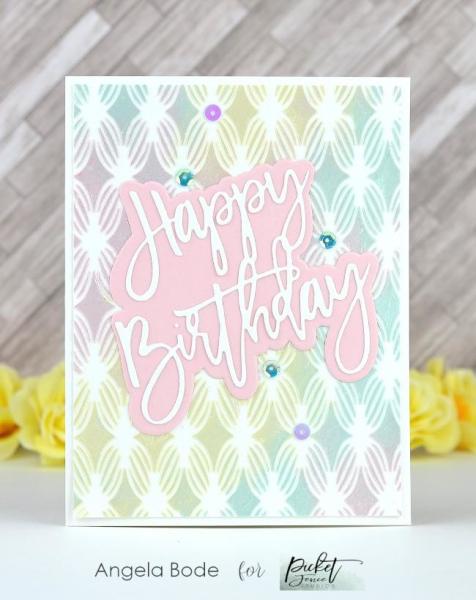 Picket Fence Studios Basket Petals 6x6 Inch Stencil - Schablone