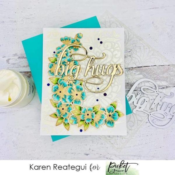 Picket Fence Studios Big Hugs Word  Die (PFSD-161)