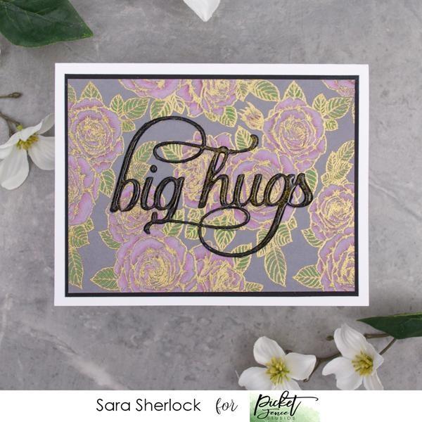 Picket Fence Studios Big Hugs Word  Die (PFSD-161)