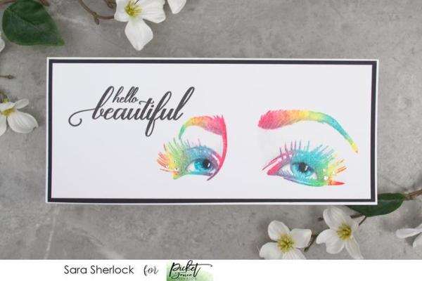 Picket Fence Studios Life Happens. Lashes Help. 6x6 Inch Clear Stamps 