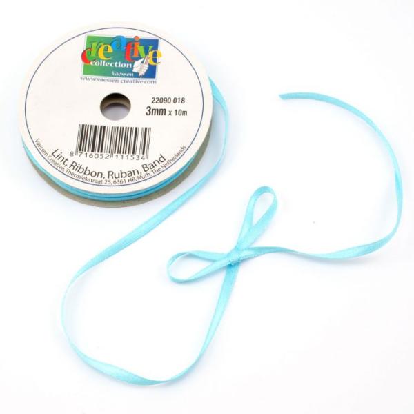 Vaessen Creative - Satinband 3mm 10m Türkis