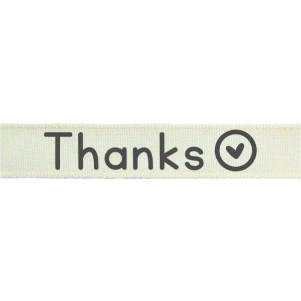 Vaessen Motivband/Text 15mm "Thanks" 2m