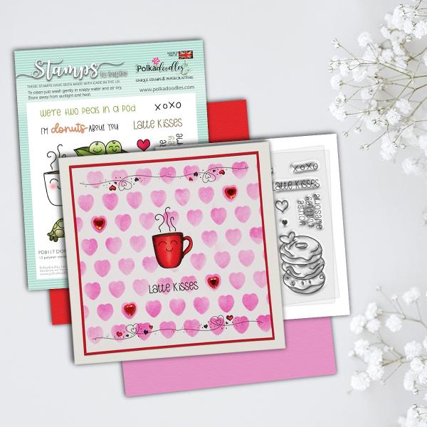 Polkadoodles Stencil Love Heart 1 - Schablone  (PD8122)