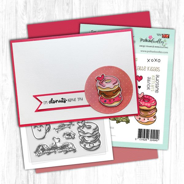 Polkadoodles Stempel "Donuts About You" Clear Stamp