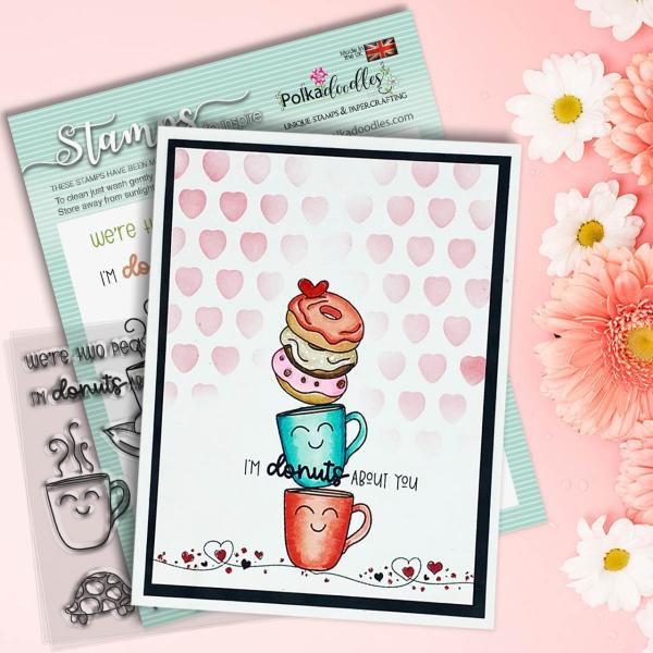 Polkadoodles Stempel "Donuts About You" Clear Stamp