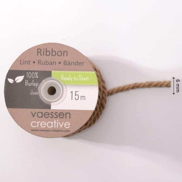 Vaessen Naturband "Jute Schnur " 15mx6mm