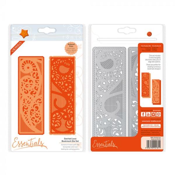 Tonic Studios - Stanze - Essentials Bookmaker Stanzschablone Set Swirled Lace 